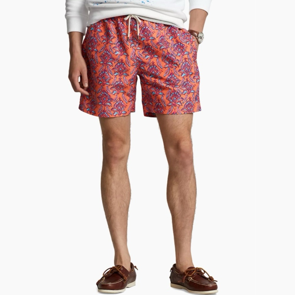 Polo Ralph Lauren Swim Shorts XXL Mens Polo RL Swimwear 2XL Floral Print Trunks